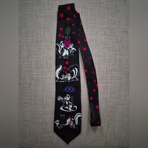 1993 Pepé Le Pew & Penelope Necktie Looney Tunes Mania Vintage Valentines Hearts